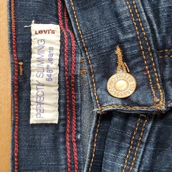Levis jeans women's size 6 blue perfectly slimming 548 capri y2k - Picture 5 of 14